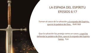 La Palabra de Dios como arma espiritual en la guerra espiritual | PPT