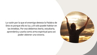 La Palabra de Dios como arma espiritual en la guerra espiritual | PPT