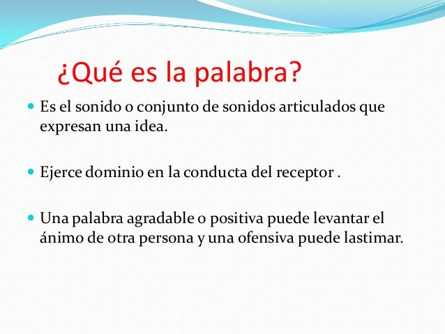 La palabra y el dialogo