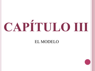 CAPÍTULO III
EL MODELO
 
