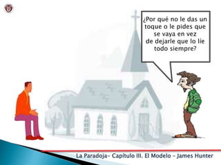 La Paradoja- Capítulo III. El Modelo – James Hunter
¿Por qué no le das un
toque o le pides que
se vaya en vez
de dejarle que lo líe
todo siempre?
 