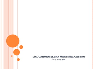 LIC. CARMEN ELENA MARTINEZ CASTRO
             V- 5.455.944
 