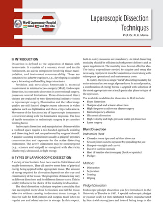 Laparoscopic Dissection Techniques at WLH | PDF