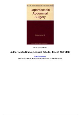 Abdomen Surgery Pdf : Abdominal Core Surgery Rehabilitation Protocol ...