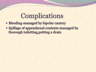 LAPAROSCOPIC APPENDECTOMY