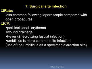Laproscopy Incision Infected Complications of laparoscopy | PDF