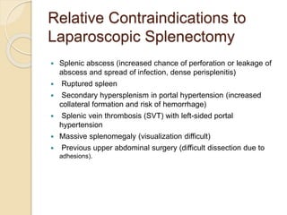 Anatomy and physiology of spleen and laparoscopic management of splenic ...