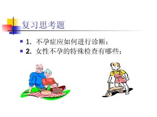 复习思考题 1.  不孕症应如何进行诊断； 2.  女性不孕的特殊检查有哪些； 