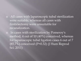 Pomeroy Method Laparoscopy and fertility | PPTX