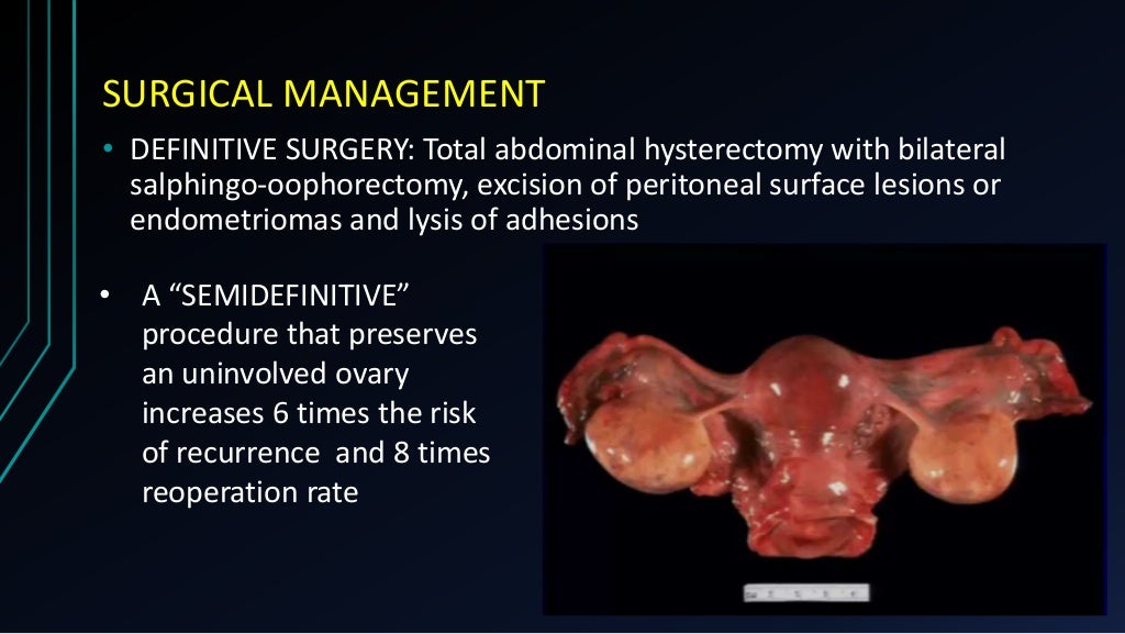 Laparoscopy in recurrent endometriosis