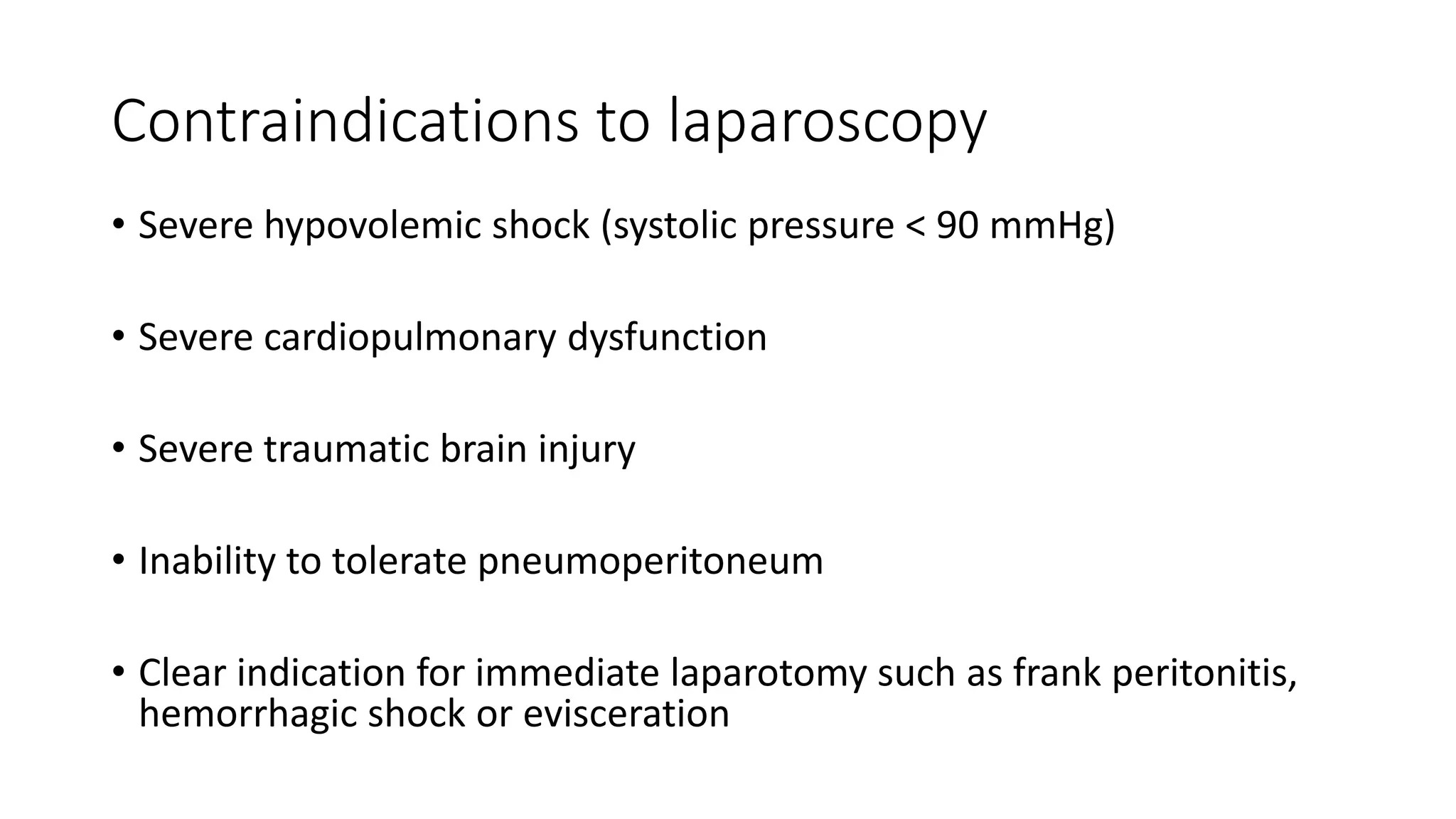 Laparoscopy in trauma | PPTX