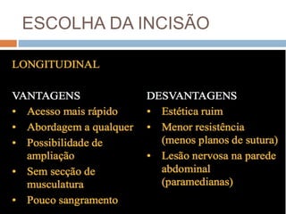ESCOLHA DA INCISÃO
 