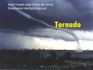 Tornado Aquí tienes unas fotos de otros fenómenos meteorológicos: 