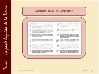 Tema:    La parte líquida de la TierraDEPURACIÓN   DE   AGUAS RESIDUALESLa depuración de aguas tiene el objetivo genérico de conseguir, a partir de aguas negras o mezcladas y mediante diferentes procesos, un agua  de mejores características de calidad y cantidad, para poder reutilizarla o devolverla a la naturaleza.ENLACE   Ciencias Naturales                                                                                          1ºESO15