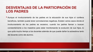 LA PARTICIPACIÓN DE PADRES Y MADRES EN LA ESCUELA..pptx