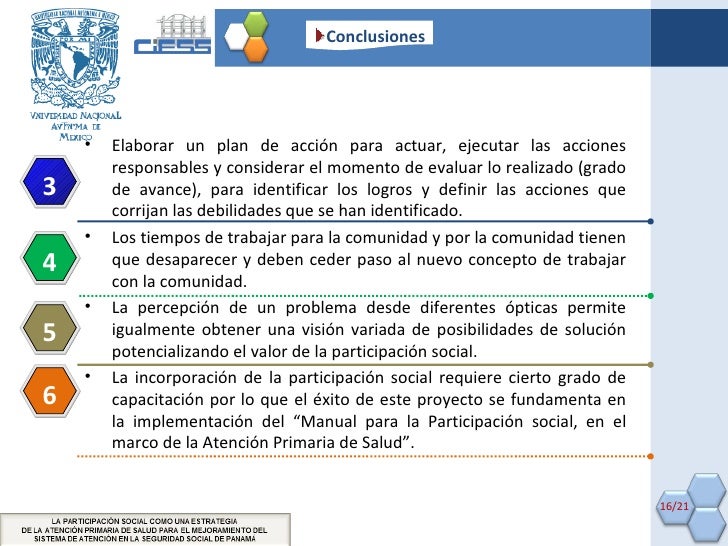 La participación social como una estrategia de la aps