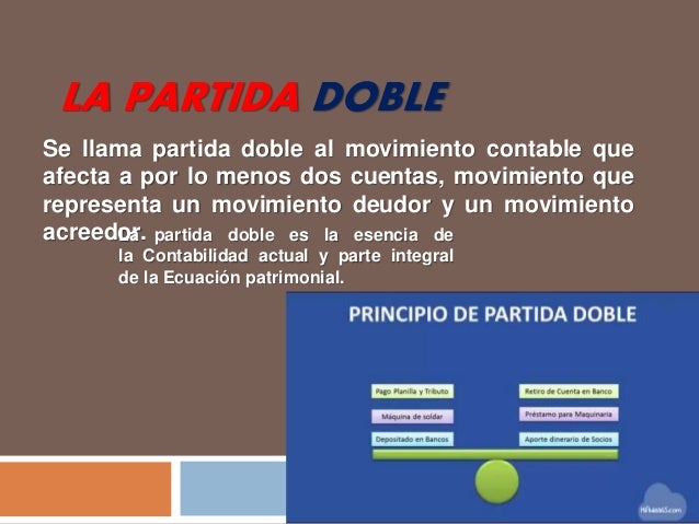 La partida doble en contabilidad