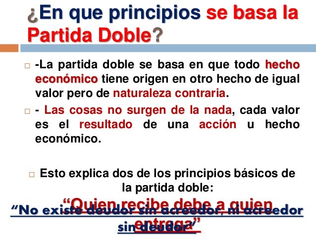 La partida doble en contabilidad