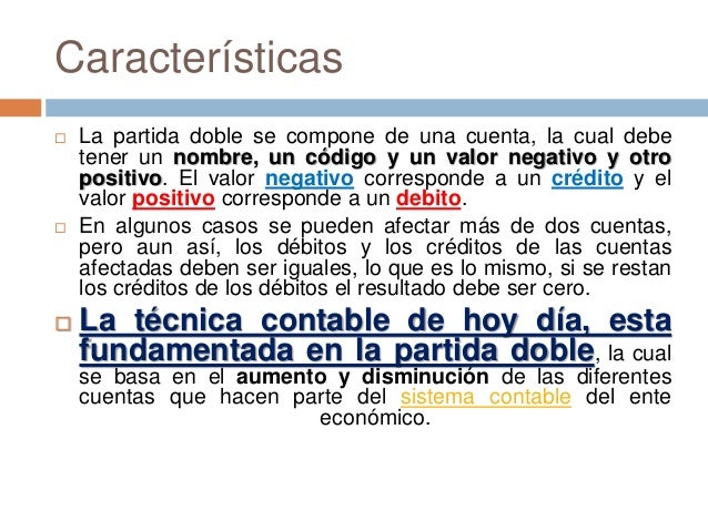 La partida doble en contabilidad
