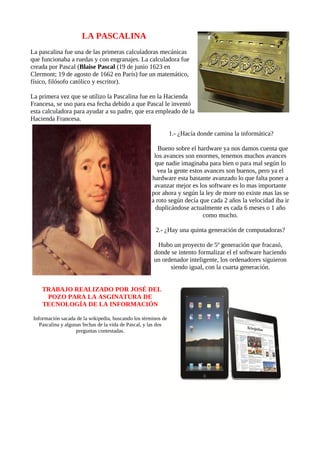 La Pascalina, TIC (José del Pozo) | PDF