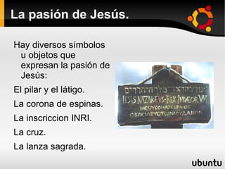 La pasión de Jesús. Una de las últimas palabras que dijo Jesús antes de su muerte fueron: 
