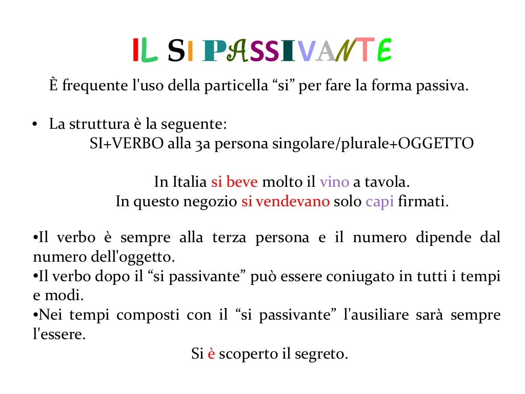 La forma passiva