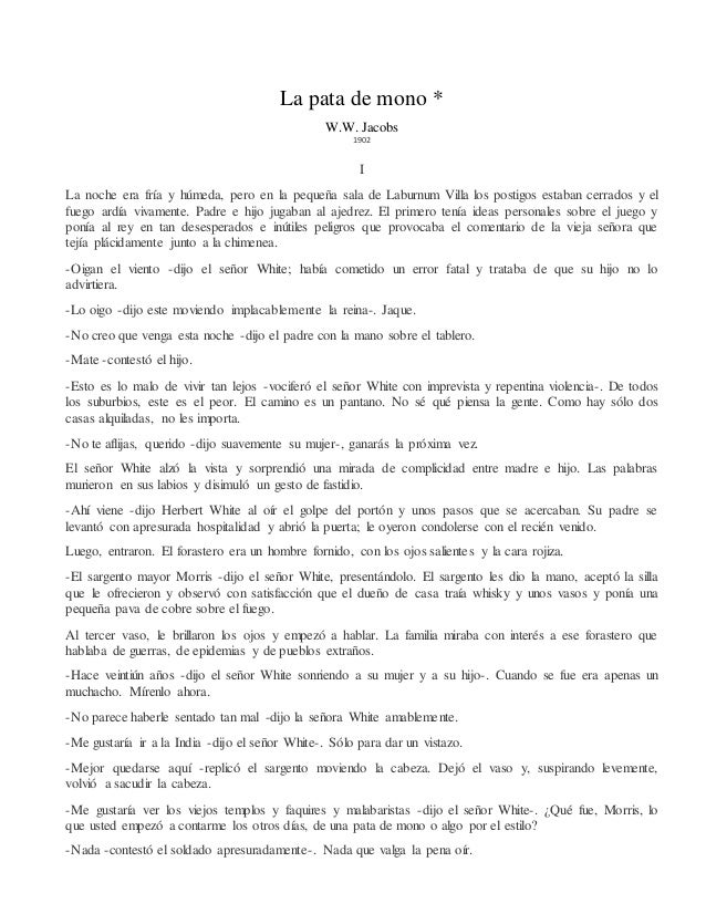 La pata de mono de jacobs (1)