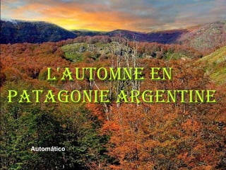 L'AUTOMNE EN
PATAGONIE ARGENTINE

  Automático
 