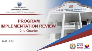 Program Implementation Review Program Background LA PAZ NORTH DISTRICT PROGRAM IMPLEMENTATION REVIEW | PPTX