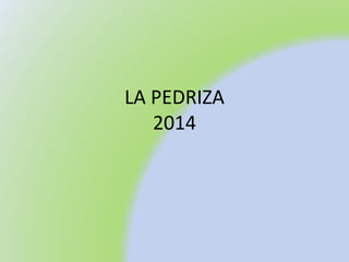 LA PEDRIZA 
2014 
 