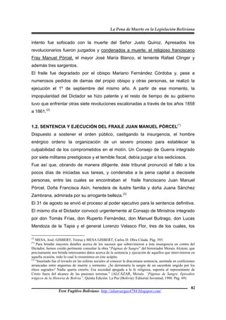 La Pena de Muerte en la Legislación Boliviana - Versión final 2012