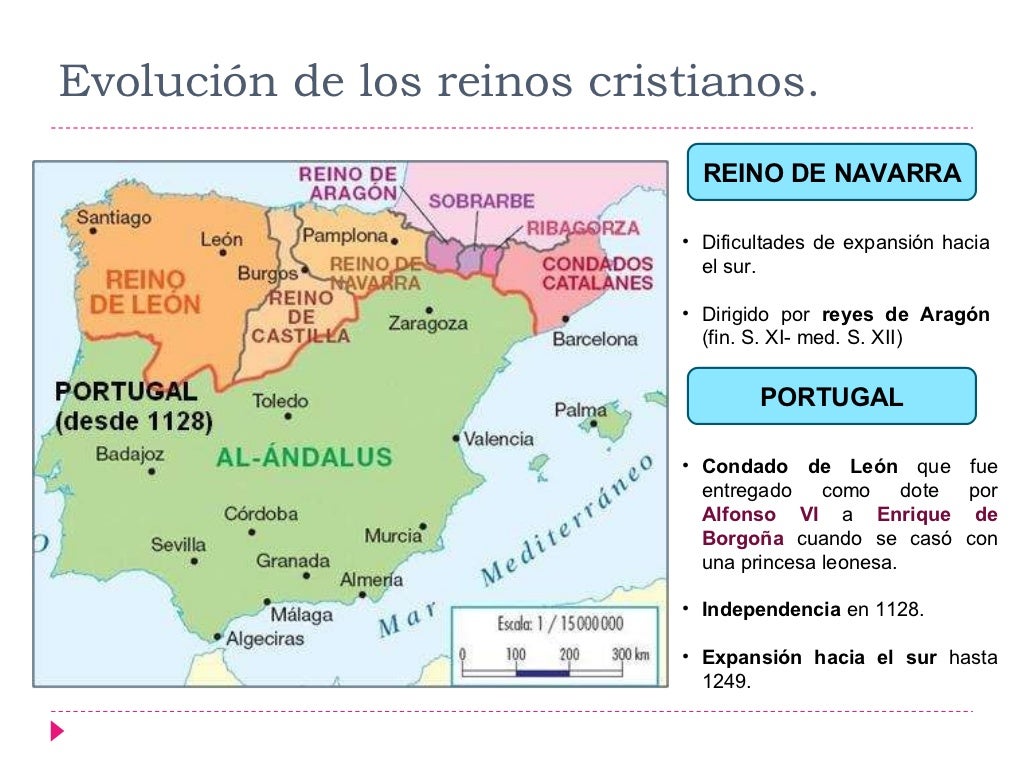 La península ibérica en la Edad Media.