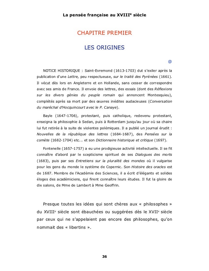 exemple de lettre du 18e siecle