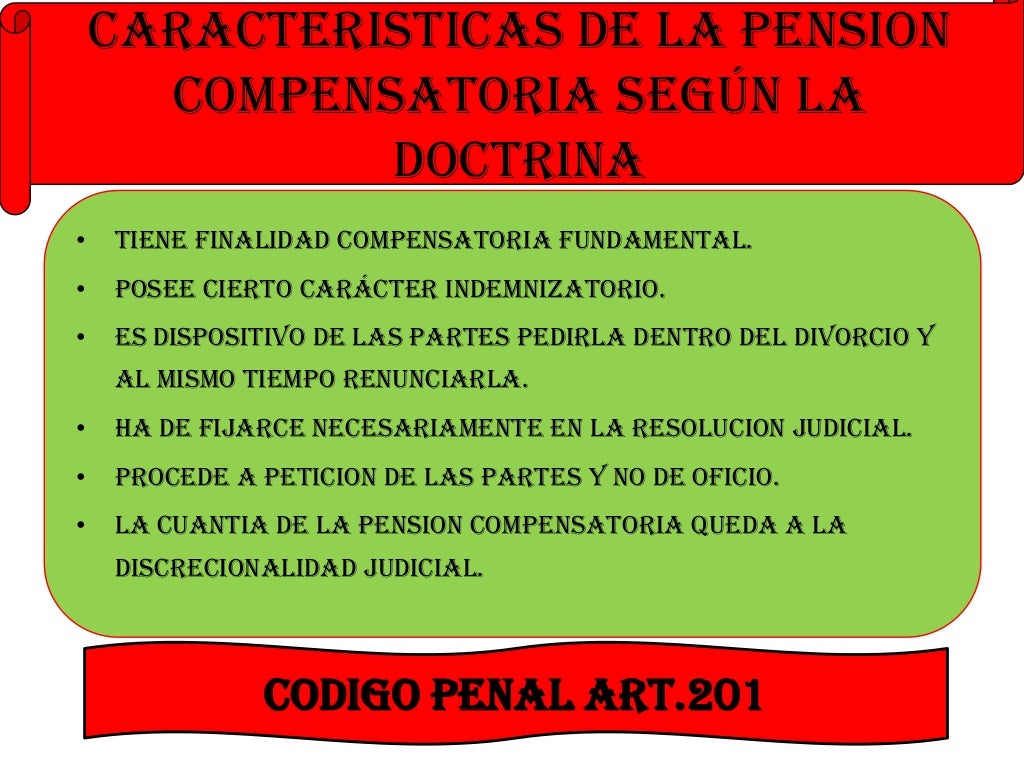 La pension compensatoria