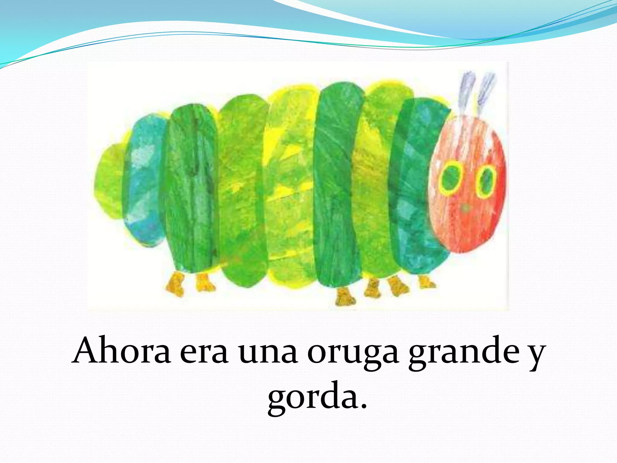 Ahora era una oruga grande y
gorda.
