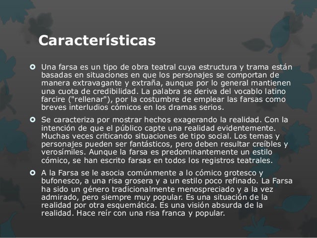 Resultado de imagen para farsa ejemplos de obras