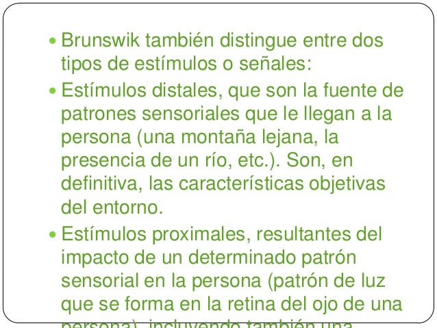 La percepcion ambiental