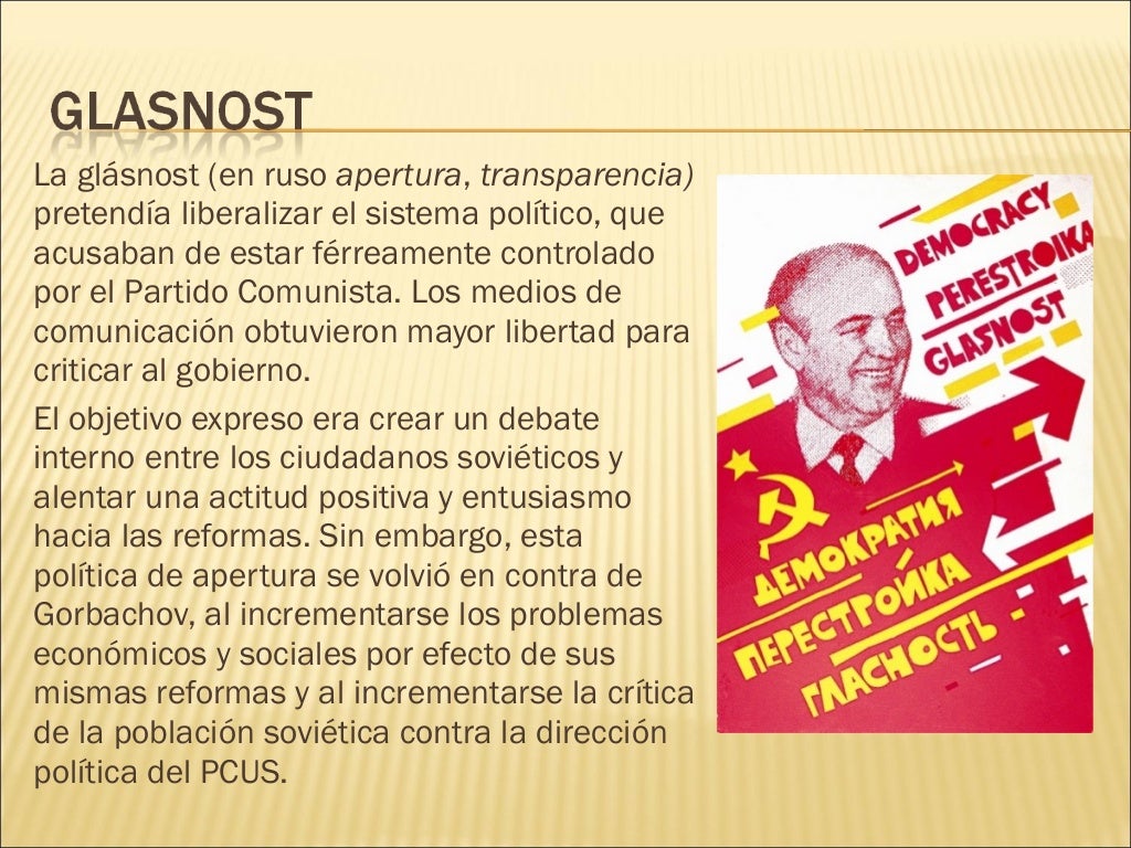 O Que Foram A Perestroika E Glasnost Brainly