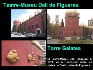 Teatre-Museu Dalí de Figueres. El Teatre-Museu Dalí, inaugurat el 1974, va ser construït sobre les restes de l'antic teatre de Figueres. Torre Galatea   
