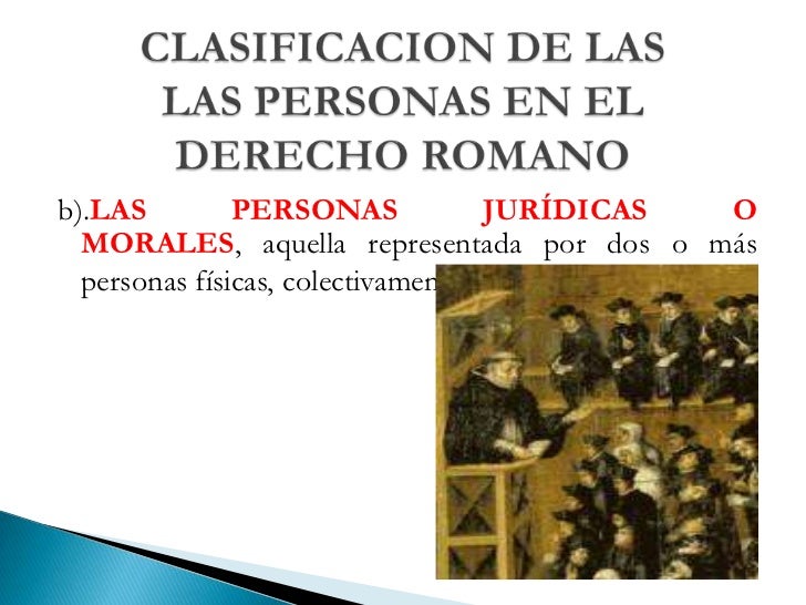 La persona fisica en el derecho romano