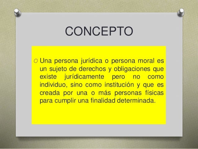 La persona juridica.