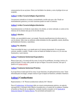 La personalidad humanista