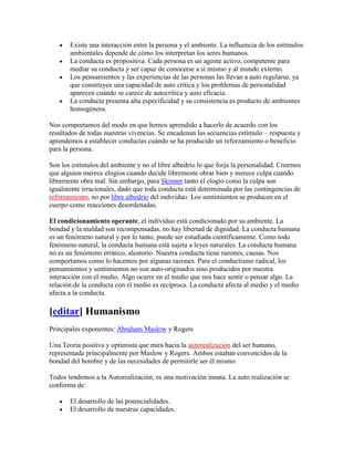 La personalidad humanista