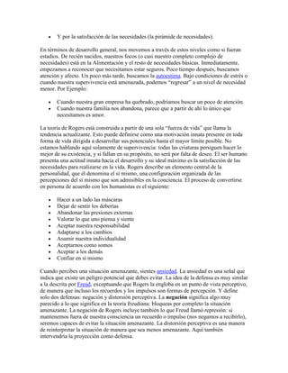 La personalidad humanista