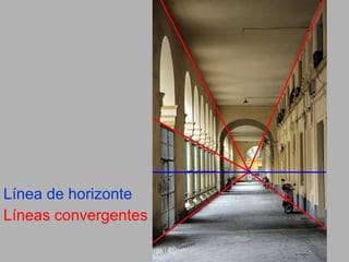 Línea de horizonte
Líneas convergentes
 