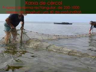 Xarxa de cèrcol
 xarxa de forma rectangular, de 250-1000
  metres de longitud i uns 40 de profunditat.
 