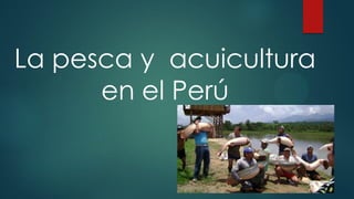 La pesca y acuicultura
en el Perú
 