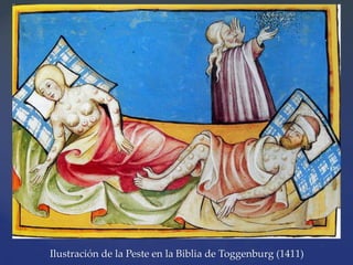 Ilustración de la Peste en la Biblia de Toggenburg (1411)
 