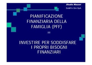 La Pianificazione Finanziaria Della Famiglia | PDF