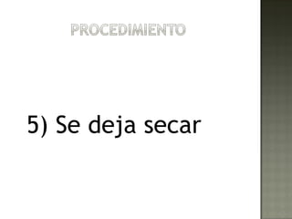 5) Se deja secar
 